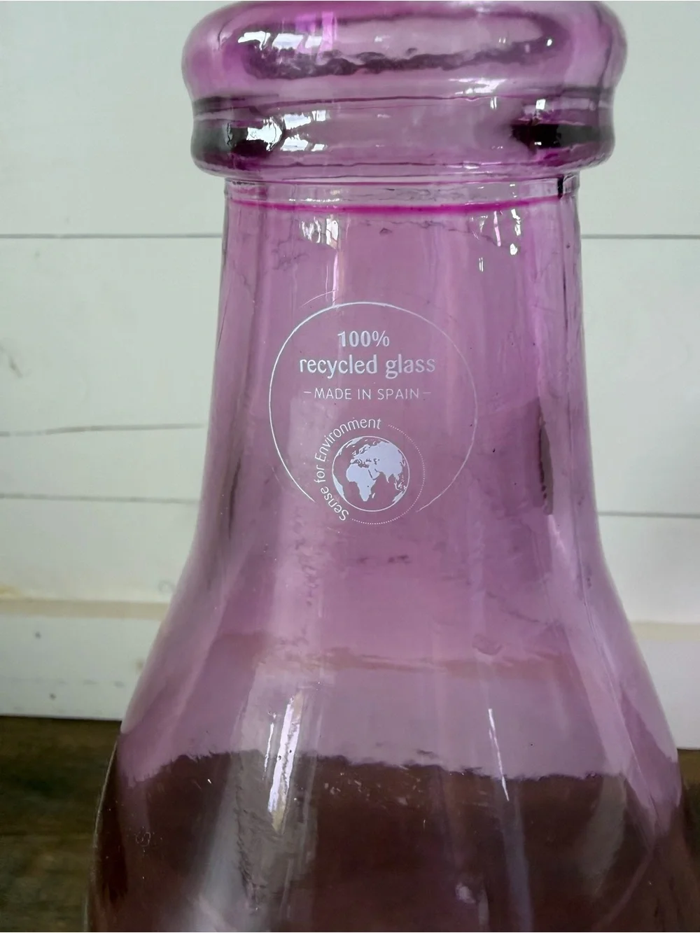 Tall Glass Bottle Vase | NWT | Lilac Purple | Floral |